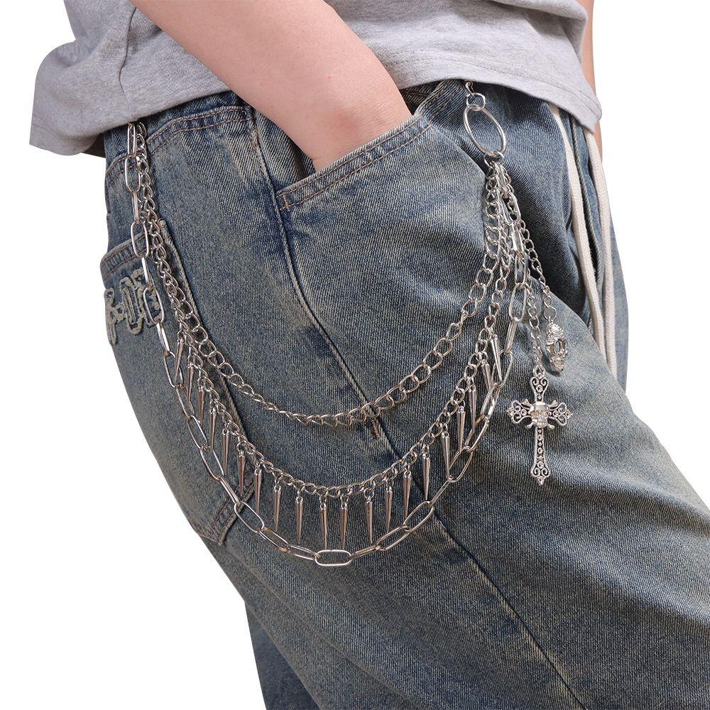 Hip Hop Punk Belt Chain Gothic Pants Chain Cool Skull Waist Chain  Steet