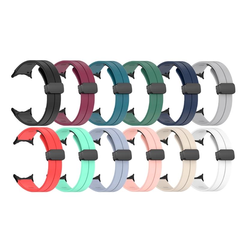 Suitable for Pixel Watch 2 Smartwatch Adjustable Fashion Silicone Belt Wristband Magnetic Bracelet Waterproof Soft Strap