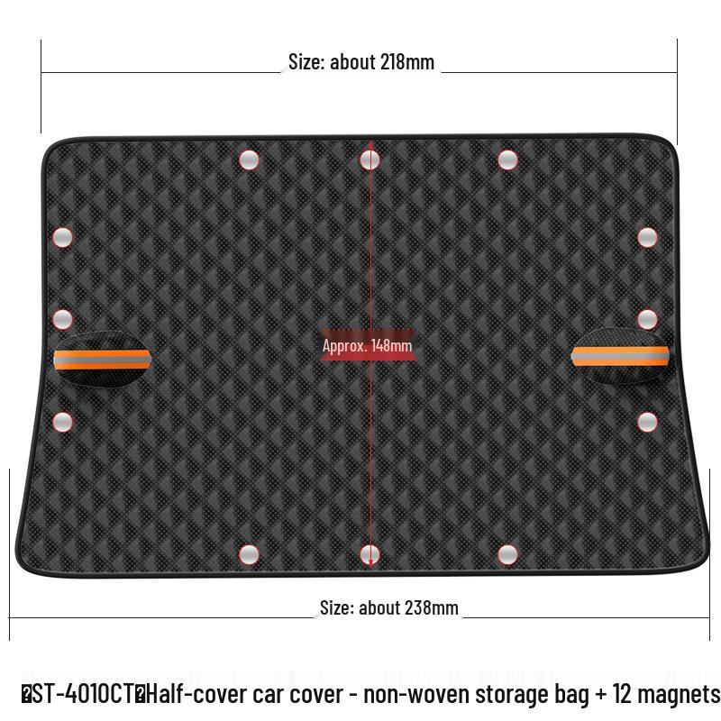 

Магнитный черный чехол для лобового стекла автомобиля от снега и солнца (Загущенный, Антифриз)
