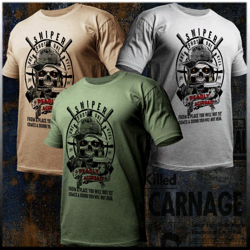 

Снайперская футболка Разведчик Меткий стрелок Тактический Снайпер Марксманская винтовка Перекрестие Футболка S
