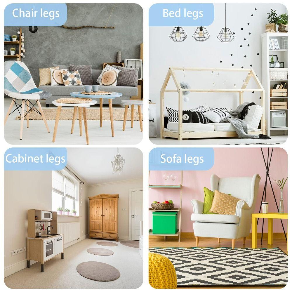 1/16 Pcs Clear Caster Cups Round Furniture Cups Comfortable Touch Carpet Protectors Sofas