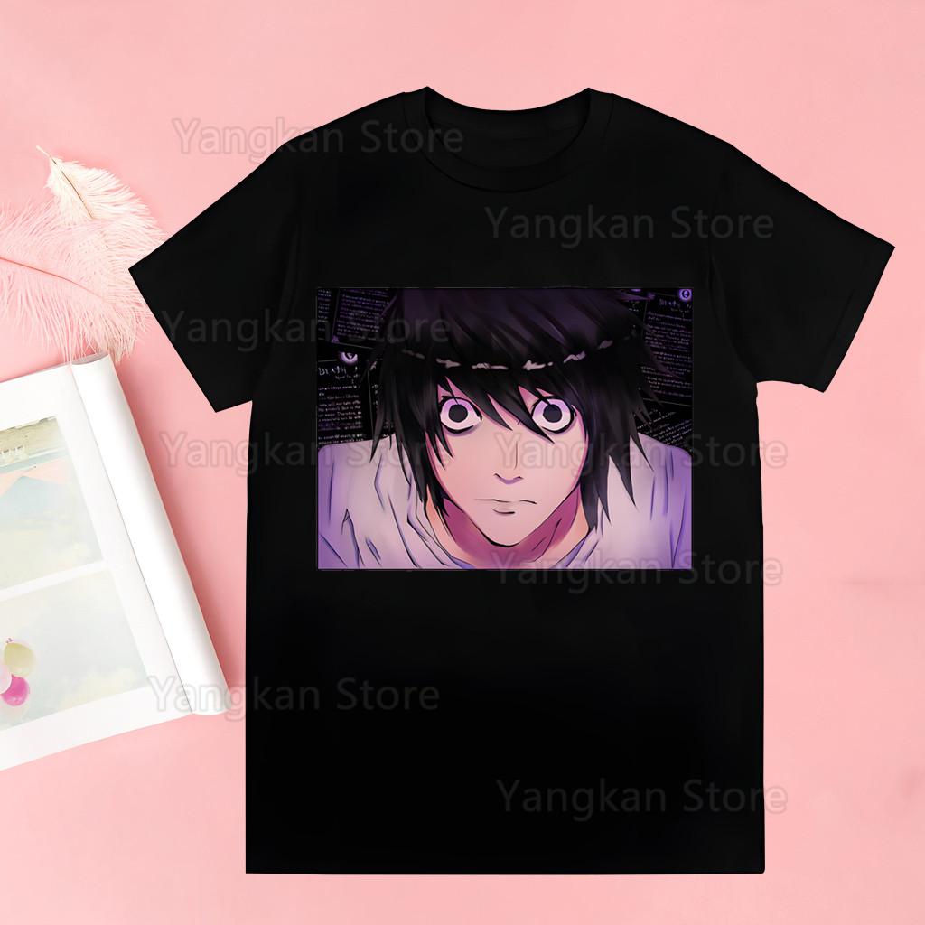 Kira Ryuk Death Note T Shirt Casual Funny Tshirts Kawaii Tees Top Hipster Female Harajuku Short Sleeves Shirts Woman Clothes