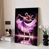 Disney Diamond Painting Purple Dreamy Ballerina Healing Illustration, 5D Diamond Painting Art Embroidery Cross Stitch Room Decoration