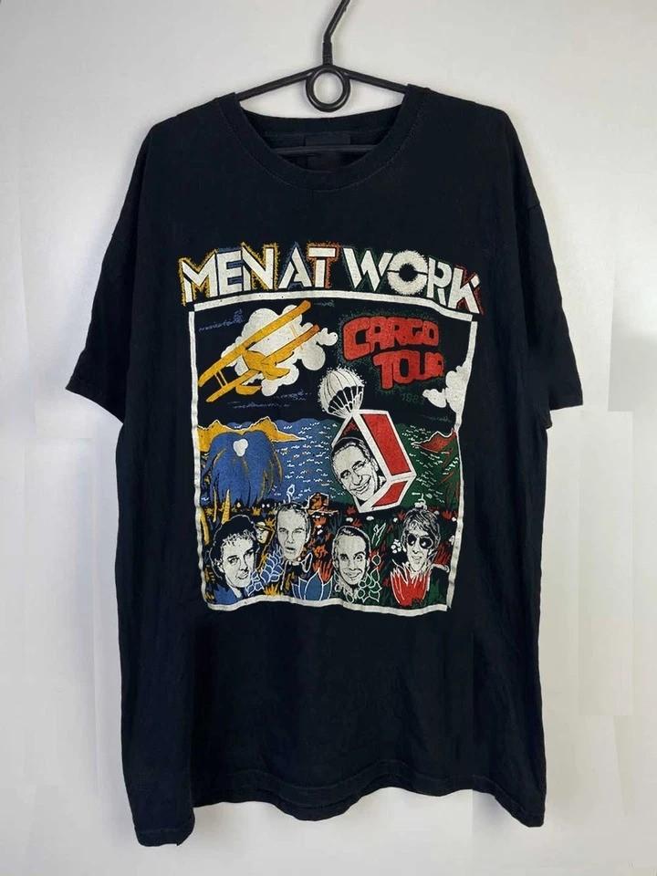 

Men At Work Cargo Band concert Tour Cotton Men Women S5XL TShirt KK379 Unisex T-Shirt M
