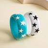 Korean Ins Star Wide Bracelet Resin Pentagram Hand Ring Exaggerated Y2k Star Bangle  Decoration