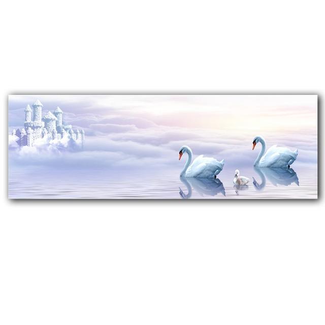 

Пейзажные постеры Современный домашний пляж Морской декор Снежные горы Картины Печать на холсте Настенное искусство для гостиной Прикроватные картины Без рамки 20*40cm No Frame