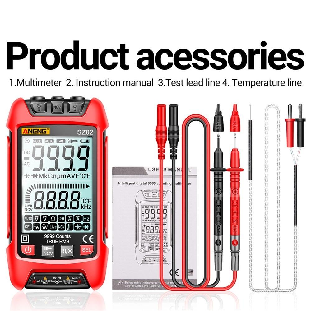 Battery Powered Digital Multimeter with Backlight and Strip Lighting