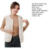 Fuzzy Sherpa Fleece Vest for Women Warm Sleeveless Jacket Cozy Full Zip Waistcoat with Pockets Fall Winnter Outerwear