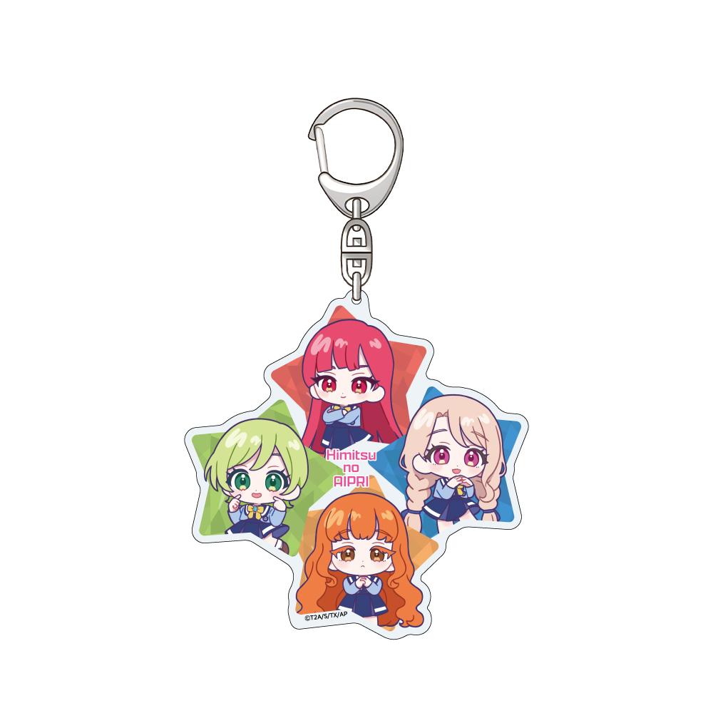 

Himitsu no AiPri Himari Aozora Mitsuki Hoshikawa Tsumugi Suzukaze Acrylic Keychain Bag pendant Bag Charm anime goods Fans Gifts 6 cm