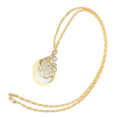 4.5X Necklace Magnifying Glass Metal Portable Magnifier Chain Pendant for Reading