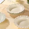 Linpan Cream White French Lace Ceramic Plate Set