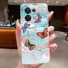Phone Case For OPPO Reno8 Pro Plus 5G 8 Pro+ Flower Butterfly Cases Oppo Reno 8 Pro 5G Transparent Soft Silicone TPU Back Cover