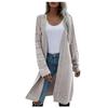 Women's Solid Color Knitted Long-Sleeved Temperament Fashion Sweater Cardigan Coat
