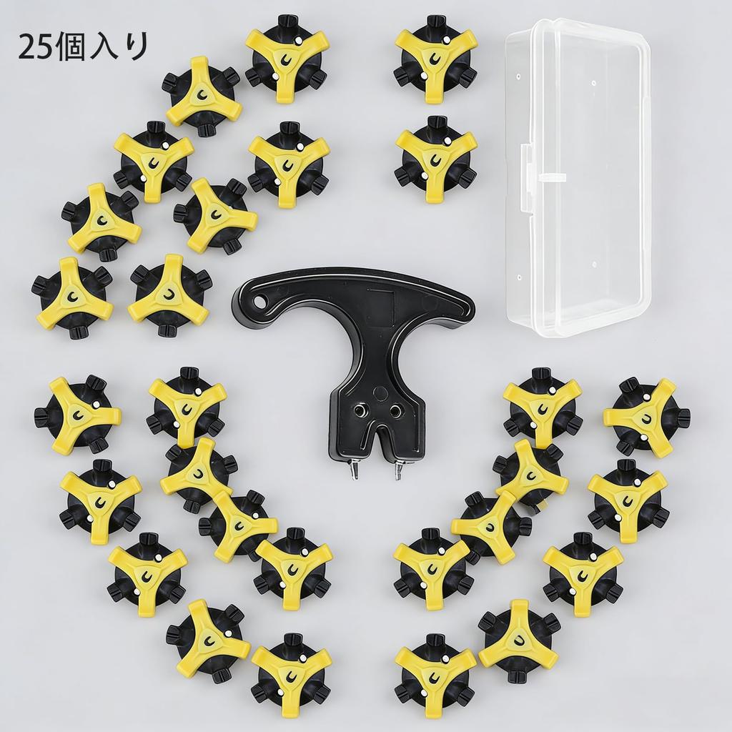Golf spike studs set of 25 with storage case |