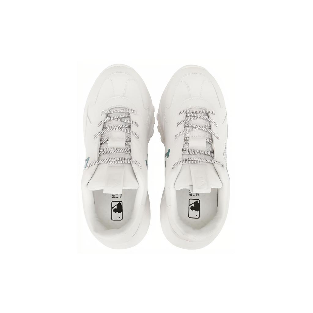 New MLB Big Ball Chunky La Anti Slip And Wear Resistant Lightweight Low Top Chunky Sneakers Unisex White Blue 32SHCD111-07I