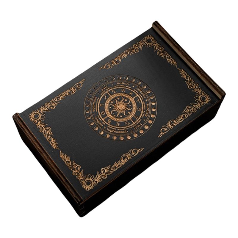 Tarots Deck Game Card Organizers Storage Box Tarots Deck Holder Container Tarots Card Case Holder Wood Tarots Card Box