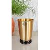 Pure Brass Matt Finish Glass/Tumbler with Black Bottom, Serveware & Drinkware, Ayurveda Healing, Volume-270 ML, 2 Piece