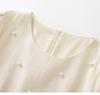 Elegant French Beaded Ruffle Hem Patchwork Gauze Dress for Women - Summer New Arrival