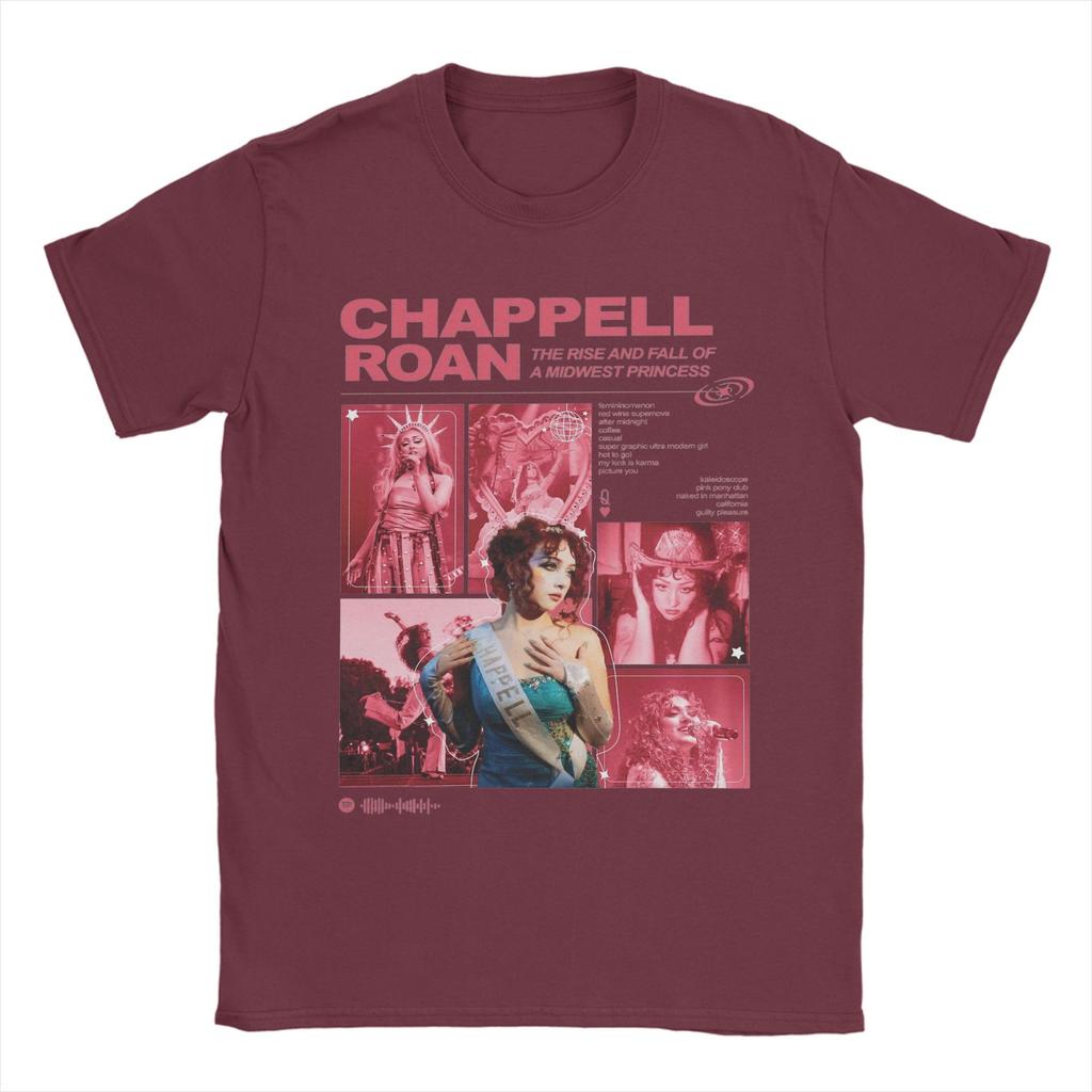 Midwest Princess Collage Chappell Roan TShirts Unisex Casual Cotton Tees Crewneck Short Sleeve T Shirts Gift Idea Clothes