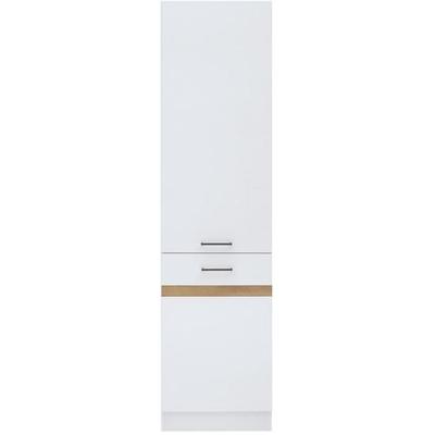 JUNONA Kitchen Column 2 Left-opening Doors - L 50 X H 196 X D 46 Cm - Glossy White