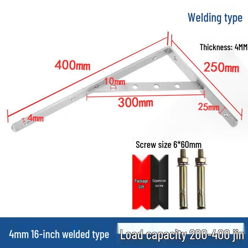 Maishifu Heavy-Duty Stainless Steel Triangular Shelf Bracket