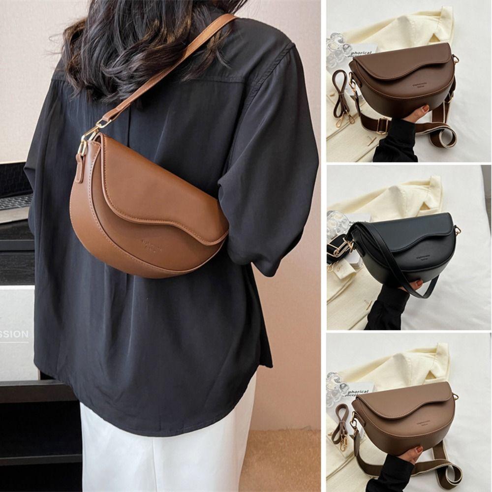 

Женская сумка на плечо большой емкости с цепочкой, однотонные женские сумки подмышками, маленькие сумки-седла подмышками