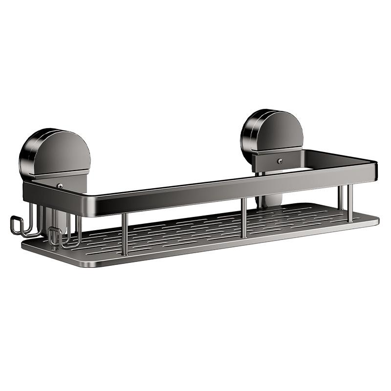 No-Drill Wall-Mounted Bathroom Storage Rack with Suction Cups
