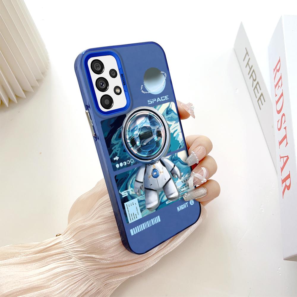 Malt mønster Fargerik Sliver Dobbeltsidig hardt skall Støtsikkert anti-fall telefondeksel for Samsung