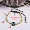 10 Colors Gold Plated Copper Beads Braided Evil Eyes Glaze Luxury Bracelet for Woman Girl Fashion Ward Off Evil Jewelry