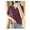 T-shirt V-neck Pullover Loose Half Sleeve Pullover Loose Half Sleeve V Neck T-shirt