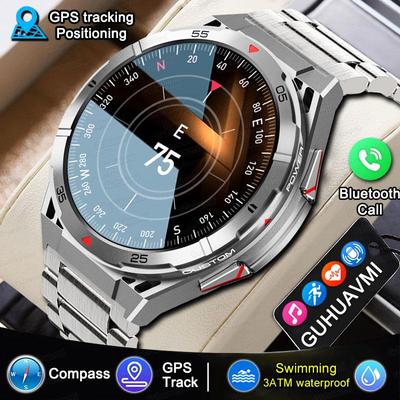 2025 Novo Relógio Inteligente GPS Masculino Chamada Bluetooth 100+ Esporte Relógios de Rastreamento GPS Assistente de Voz À Prova d'água Smartwatch Para Android IOS