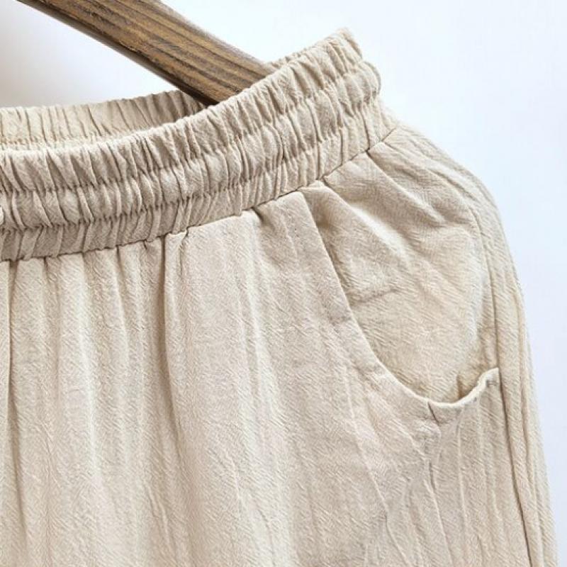 Shop   Women Summer Loose Fit Wide Pants Rubber Band Won Wpt Wflnmfj