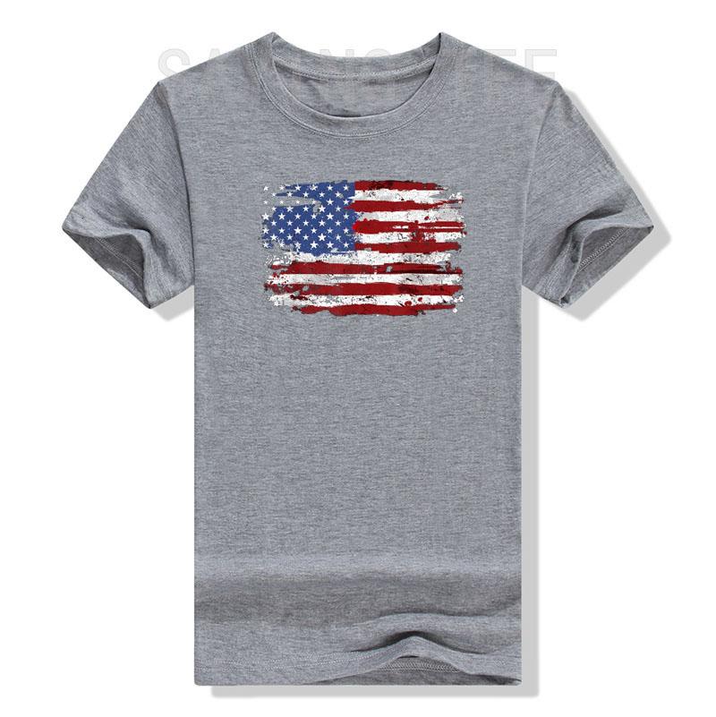 Amerikanska flaggan USA Amerikas förenta stater US 4 juli T-shirt Rolig patriotisk grafisk t-shirt Topp Kortärmad Herr Dam Kläder