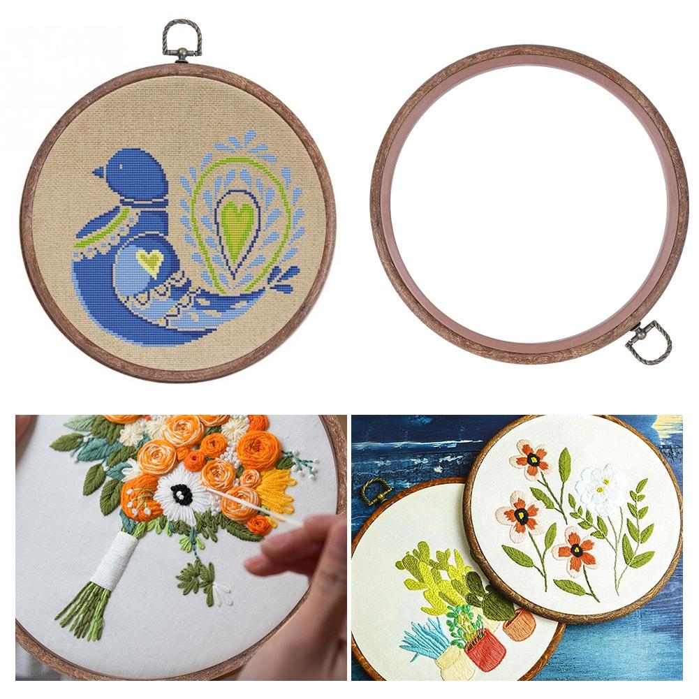 Photo Frame Cross Stitch Embroidery Circle Hand Sewing Kit Craft Accessories