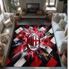Tappeto in Flanella Stampato AC Milan Antiscivolo Morbido Poliestere Tappeto per Pavimento Tappetino Decorativo da Interno per Camera da Letto Soggiorno Divano Sala Giochi Decorazione Casa