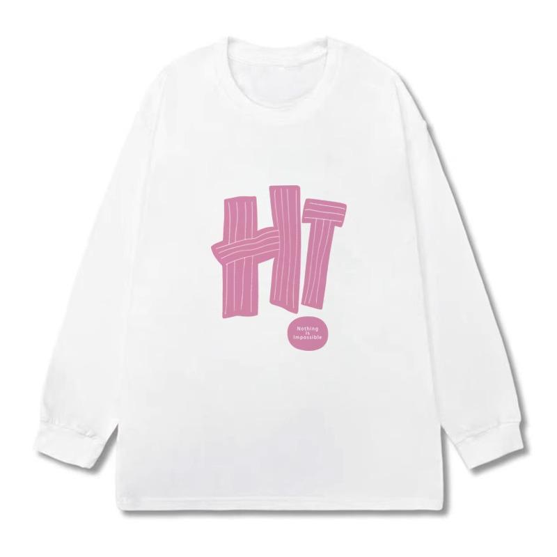 T-shirt Chic in Cotone a Manica Lunga Stile Hong Kong - Top Versatile Autunnale da Donna
