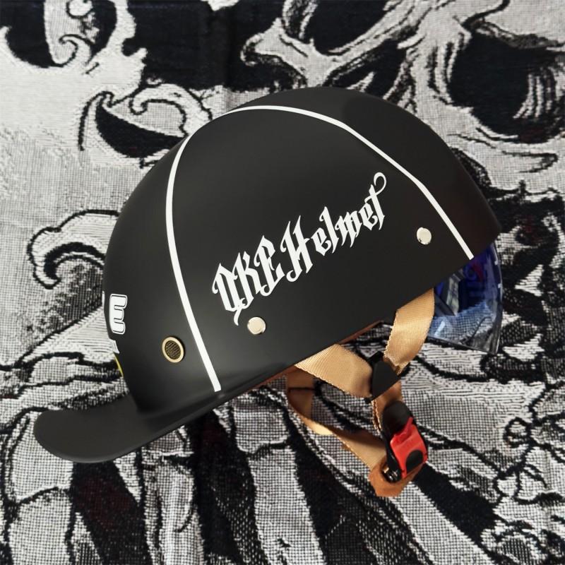 Vintage-Style Open-Face Motorcycle Helmet Men Women ABS Full-Season Scooter Riding Half