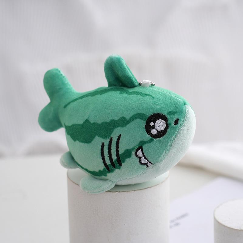 

Shark Style Plush Toy Backpack Pendant Cute Keyring Exquisite Gift Decoration зелёный