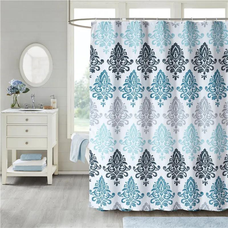 

Blue Pebble Stone Rocks On White Bathroom Cloth Shower Curtain Sets With Hooks Heavy Duty Shower Curtains For Bathroom Decor W60H190(CM)-1 Pcs