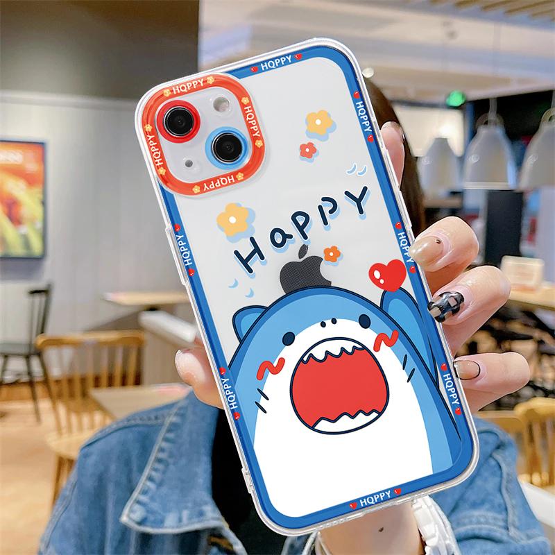 

Забавный мультяшный животный прозрачный чехол для телефона для iPhone 11 14 Pro 13 12 Mini SE 3 SE 2020 7 8 Plus X XR XS Max матовая мягкая накладка Fundas iPhone 14Pro Max
