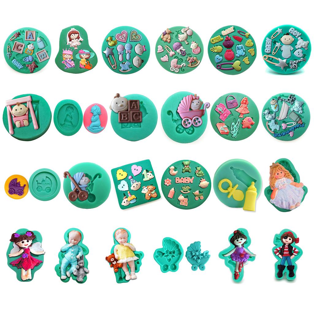 Cake Mould Silicone Material Fondant Molds Chocolate Moulds Baking Accessories 24 Styles Choose for Kitchen Baking Candy