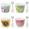 4x Ice Cream Cups with Spoons for Ice Cream Dessert Bowls for Children Set