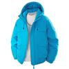 Men's And Women's Casual Solid-color Warm Graphene Hooded Cotton-padded Jacket, Men's Outdoor Large Pocket Workwear Thickened Down Jacket