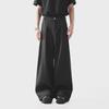 Men's Wide-Leg Black Trousers - Cleanfit, Casual, Professional - Spring/Autumn Collection