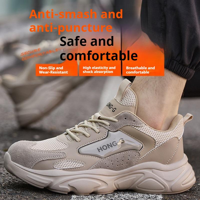 Industrial Construction Steel Toe Shoes for Men Women Lightweight Comfortable Safety Shoes Anti Puncture Iron Toe Wok Sneakers