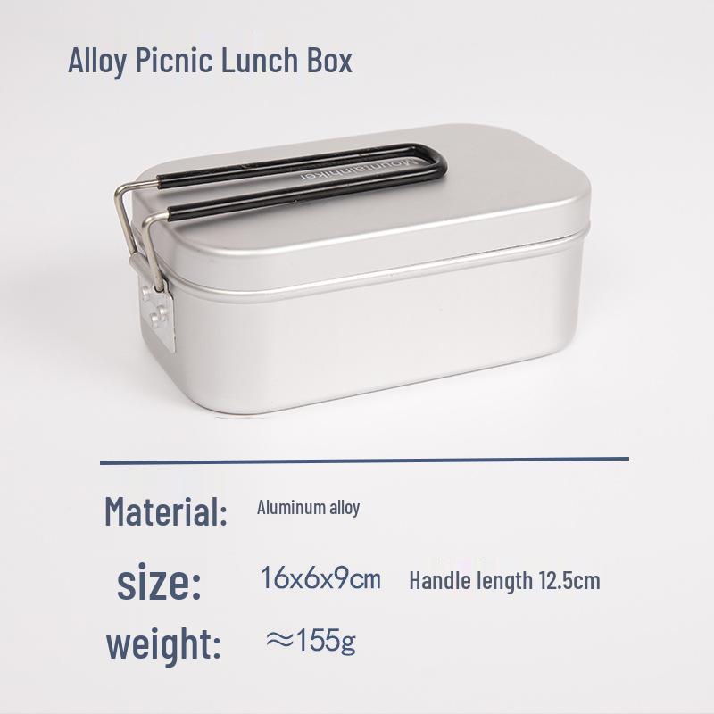 Portable Aluminum Lunch Box Set for Outdoor Camping & Picnics