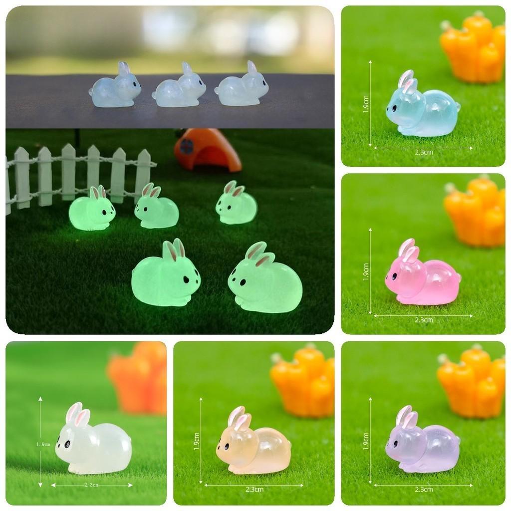 Landscape Micro Noctilucent Rabbit Decoration Accessories Desktop Dolls Toy