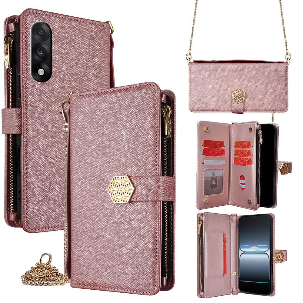 For OnePlus Nord 5 5G/Ace 5 Ultra 5G Case Cross Texture PU Leather + TPU Wallet Phone Cover with Strap