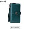 Portafoglio da donna di alta qualità Portafogli in pelle antifurto RFID per donna Porta carte da donna con cerniera lunga Pochette da donna grande