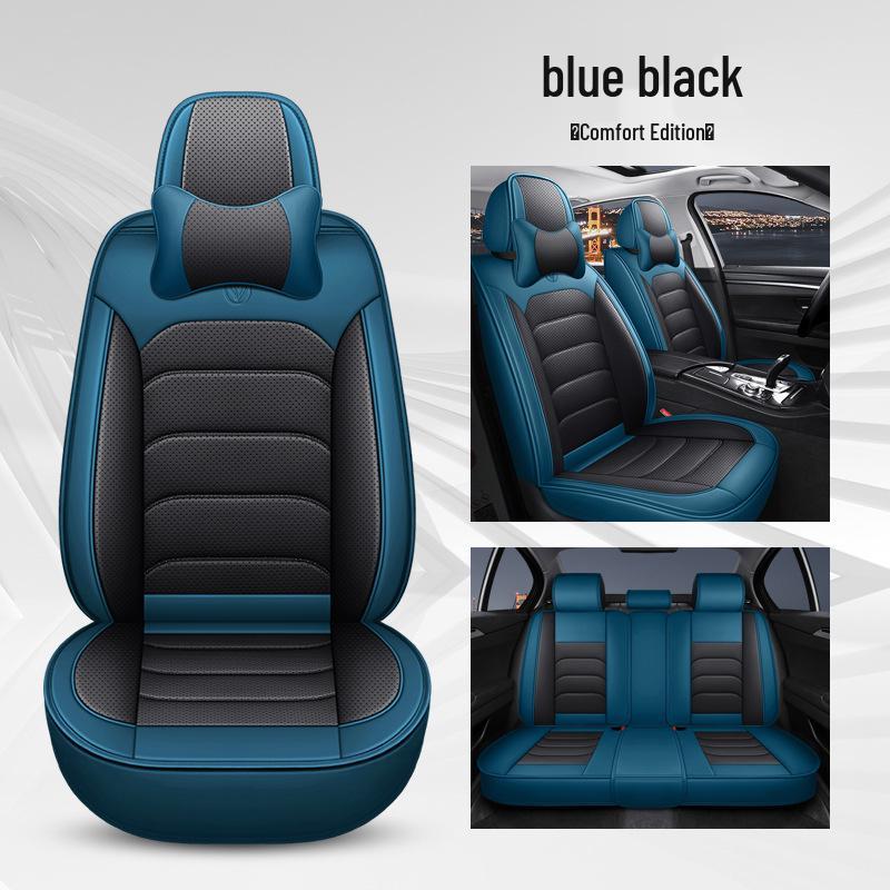 Nappa Leather Full Coverage Car Seat Cover - Five-Seat Cushion for All Seasons